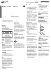 Sony FMP-X1 Reference Guide
