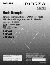 Toshiba 32LV67U Owner's Manual - French