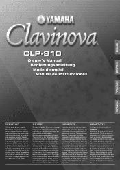 Yamaha CLP-910 Owner's Manual