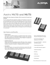 Aastra M670i M670i and M675i Expansion Module Datasheet