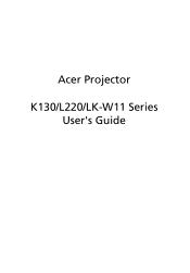 Acer K130 User Manual