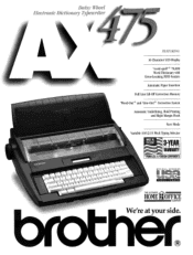 Brother International AX475 Product Brochure - English