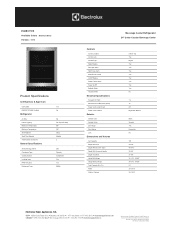 Electrolux EI24BC15VS Product Specifications Sheet English