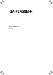 Gigabyte GA-F2A58M-H User Manual