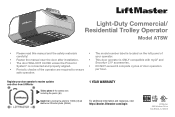 LiftMaster ATSW ATSW Light Duty Commercial/Residential Trolley Operator Manual