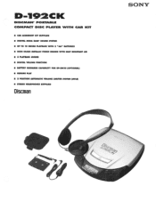 Sony D-192CK Marketing Specifications