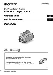 Sony DCR SR220 Operating Guide
