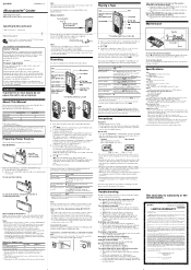 Sony M470 Operating Instructions