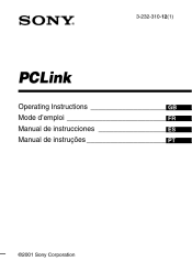Sony MZ-R70 Analog PCLink Operating Instructions