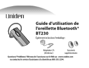 Uniden BT230 French Owners Manual