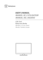 Westinghouse LCM-22W3 User Manual