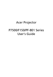 Acer PF-801 User Manual