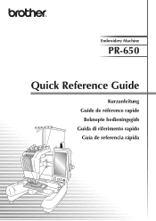 Brother International PR-650 Quick Reference Guide