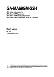 Gigabyte GA-MA69GM-S2H Manual