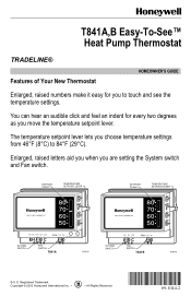 Honeywell T841A Owner's Manual