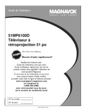 Magnavox 51MP6100D User manual,  French