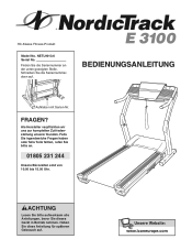 NordicTrack E 3100 Treadmill German Manual