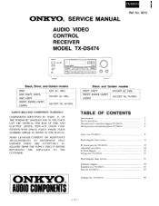 Onkyo TX-DS474 Service Manual