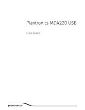 Plantronics MDA220 USB User Guide