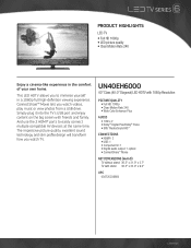 Samsung UN40EH6000FXZA Brochure