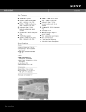 Sony XM-SD51X Marketing Specifications