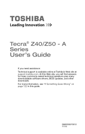 Toshiba Z40-BBT1400 Windows 8.1 User's Guide for Tecra Z40/Z50-A Series