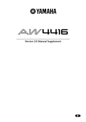 Yamaha AW4416 Version2.0 Manual Supplement