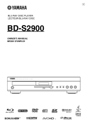 Yamaha BD-S2900 Owners Manual