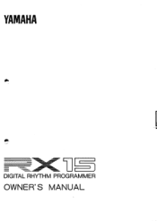Yamaha RX15 Owner's Manual (image)