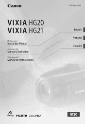 Canon HG20 VIXIA HG20/HG21 Instruction Manual