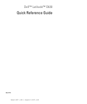 Dell D630 Quick Reference Guide