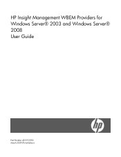 HP BL40p HP Insight Management WBEM Providers for Windows Server 2003 and Windows Server 2008 User Guide