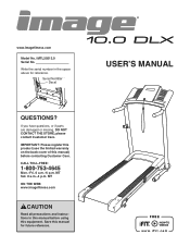 Image Fitness 10.0 Dlx Treadmill English Manual