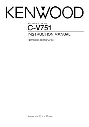 Kenwood C-V751 User Manual