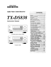 Onkyo TX-DS838 Owner Manual