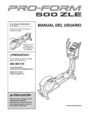 ProForm 500 Zle Elliptical Spanish Manual