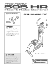ProForm 595 Hr Dutch Manual