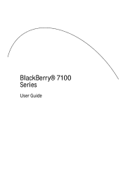 Blackberry 7100g User Guide