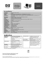 HP 525c HP Pavilion Desktop PC - (English) 505w-b Product Datasheet and Product Specifications