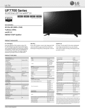 LG 60UF7700 Specification - English