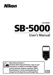 Nikon SB-5000 AF Speedlight Users Manual - English for customers in the Americas