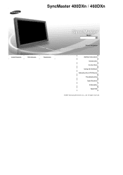 Samsung 400DXn User Manual (user Manual) (ver.1.0) (English)