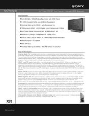 Sony KDS-R60XBR2 Marketing Specifications