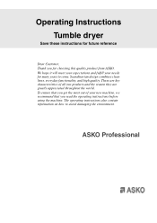 Asko TDC User manual 8089884 Asko Professional TDC111V EN