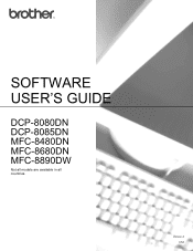 Brother International MFC 8890DW Software Users Manual - English