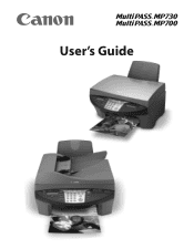 Canon MultiPASS MP700 MultiPASS MP730 User's Guide