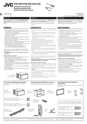 JVC KW-AVX720 Installation Manual