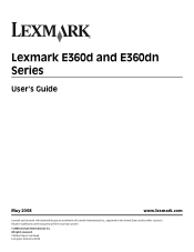 Lexmark E360DN User's Guide