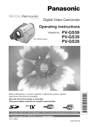 Panasonic PV-GS29 Digital Video Camera - English/ Spanish