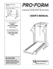 ProForm 490gs Treadmill Canadian English Manual